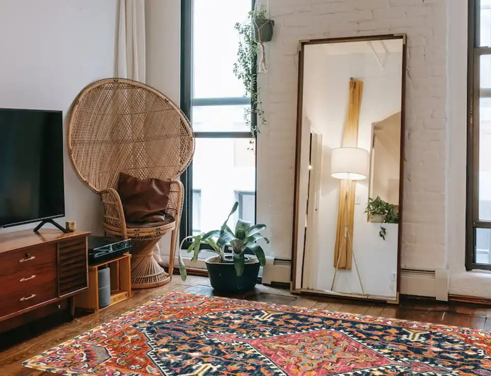 ゆりいろ JOC-05 NAVY / MULTI | Loloi Rugs