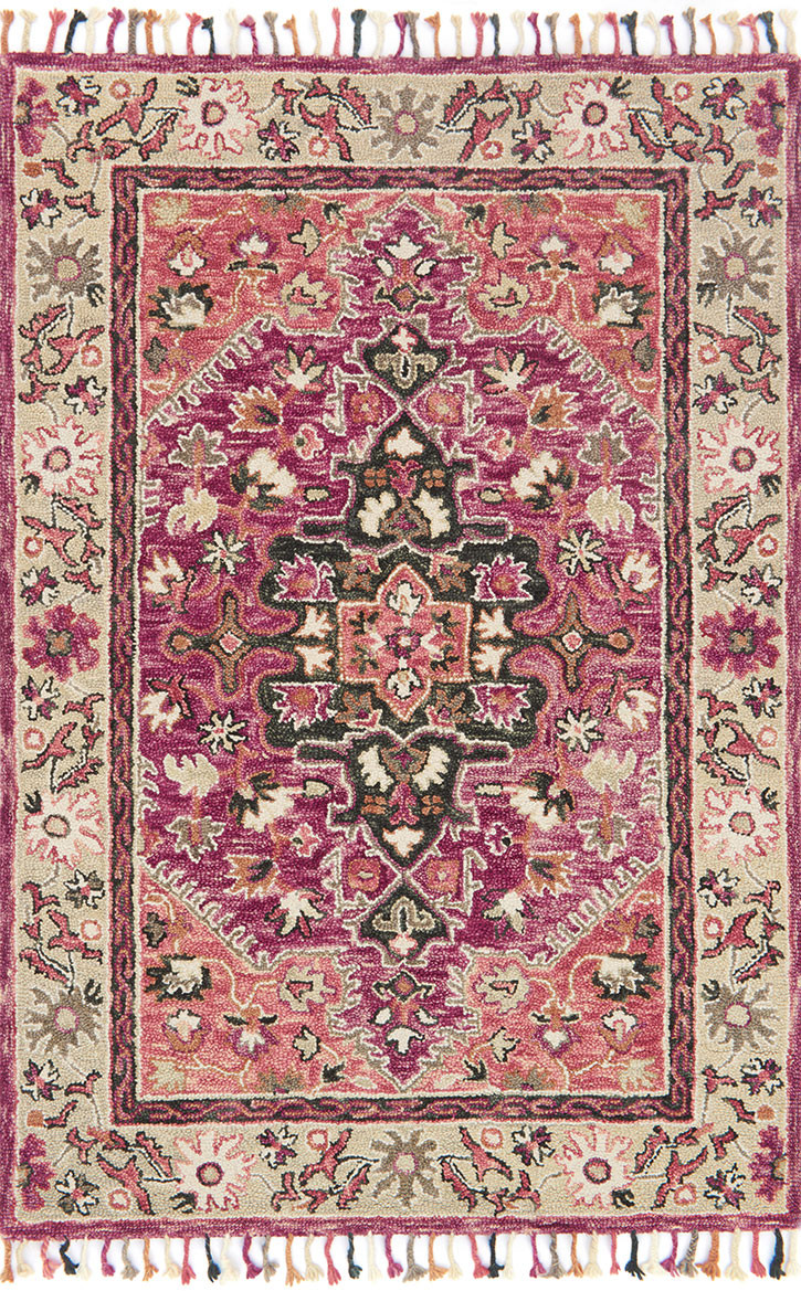 Loloi Zharah ZR-05 Raspberry/Taupe Area Rug - Carpet & Tile Mart