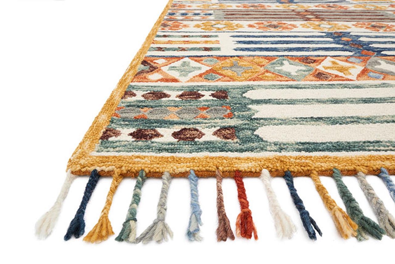 Loloi Zharah ZR-08 Santa Fe Spice Area Rug Angle Loloi Zharah ZR-08 Santa Fe Spice Area Rug Angle