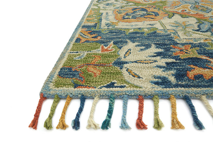 Loloi Zharah ZR-11 Blue/Multi Area Rug Angle