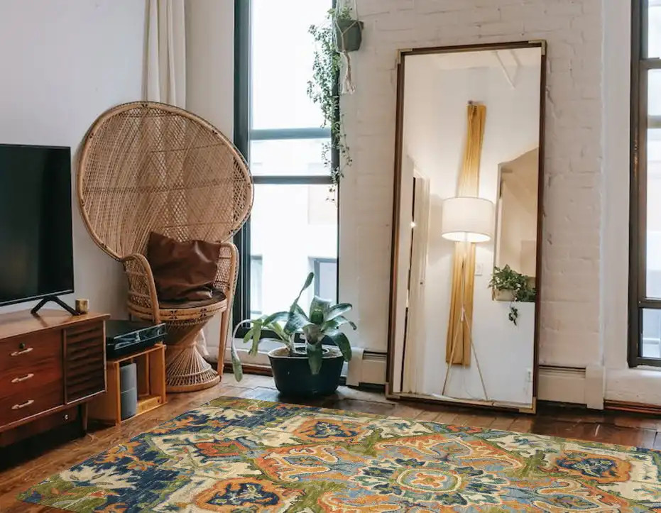 Loloi Zharah ZR-11 Blue/Multi Area Rug Room Scene