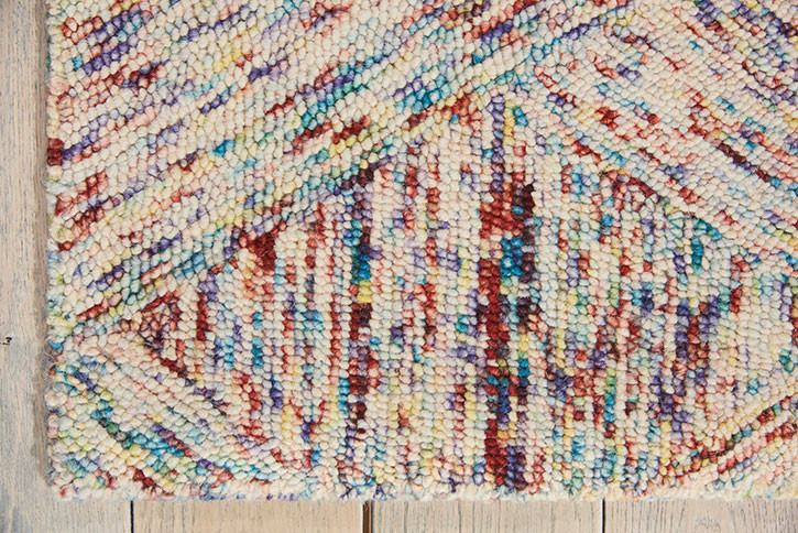 Nourison Interlock ITL01 Multicolor Area Rug Corner