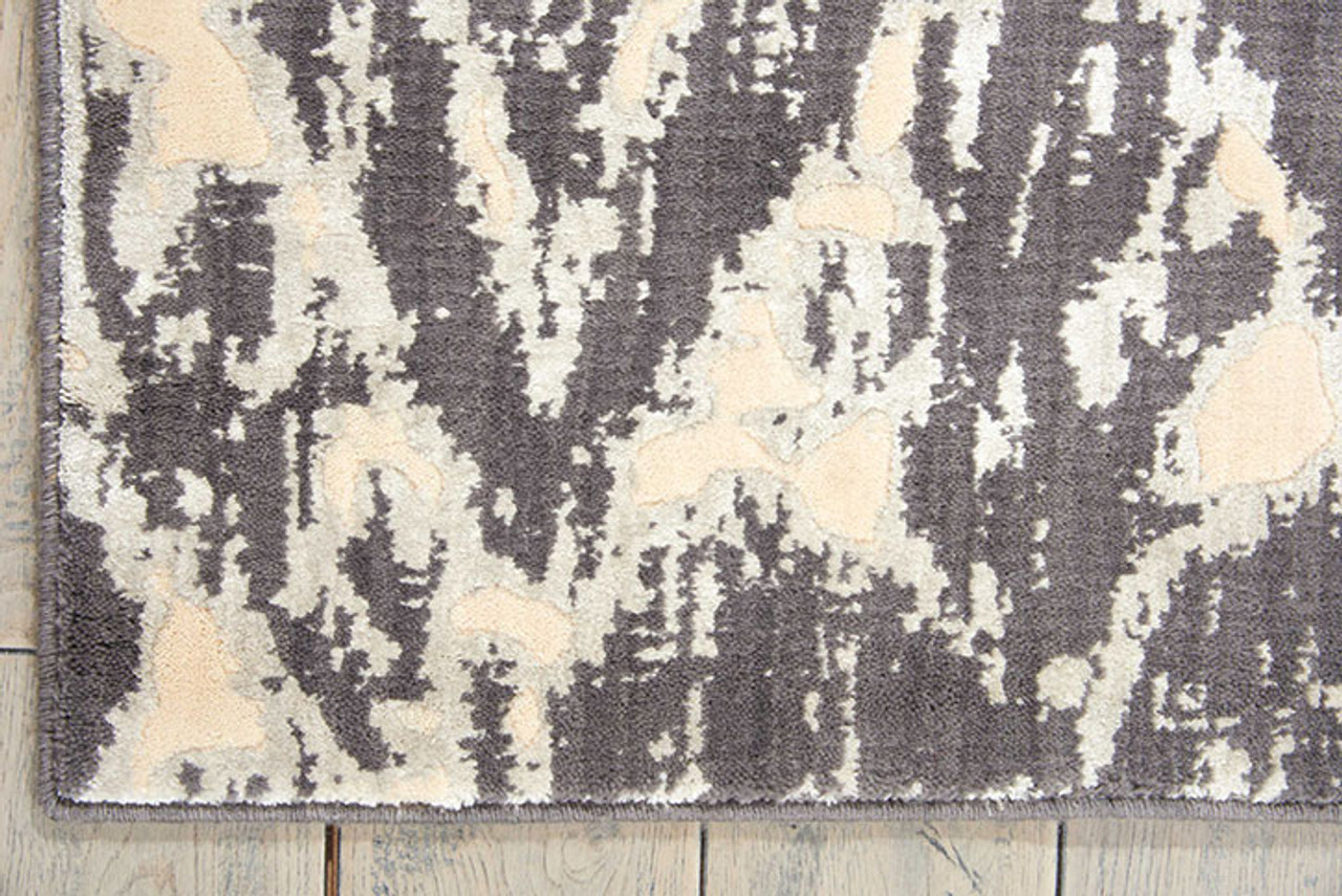 Nourison Nepal NEP07 Graphite Area Rug Corner