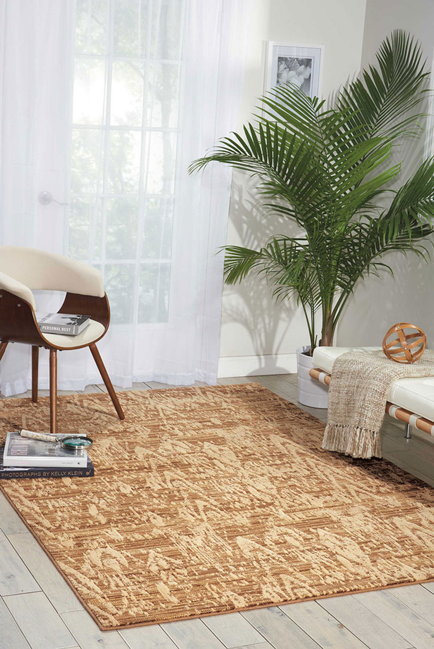 Nourison Nepal NEP09 Mocha Area Rug Room Scene