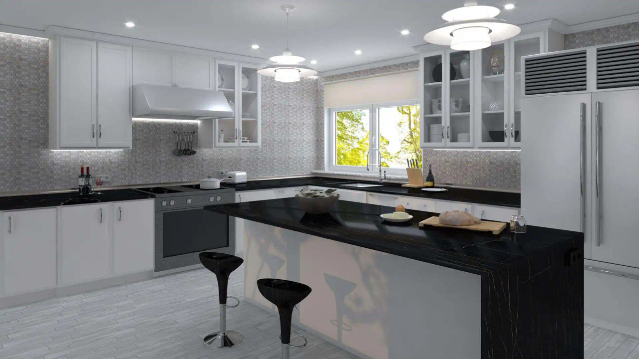 EHEX153 Excalibur Timber Wolf Mosaic Tile Room Scene