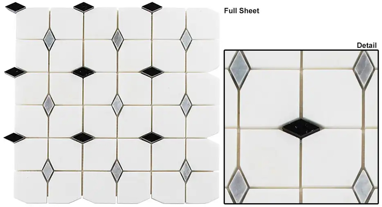 KGL1 Kings Landing Royal Sable Mosaic Tile Product Image
