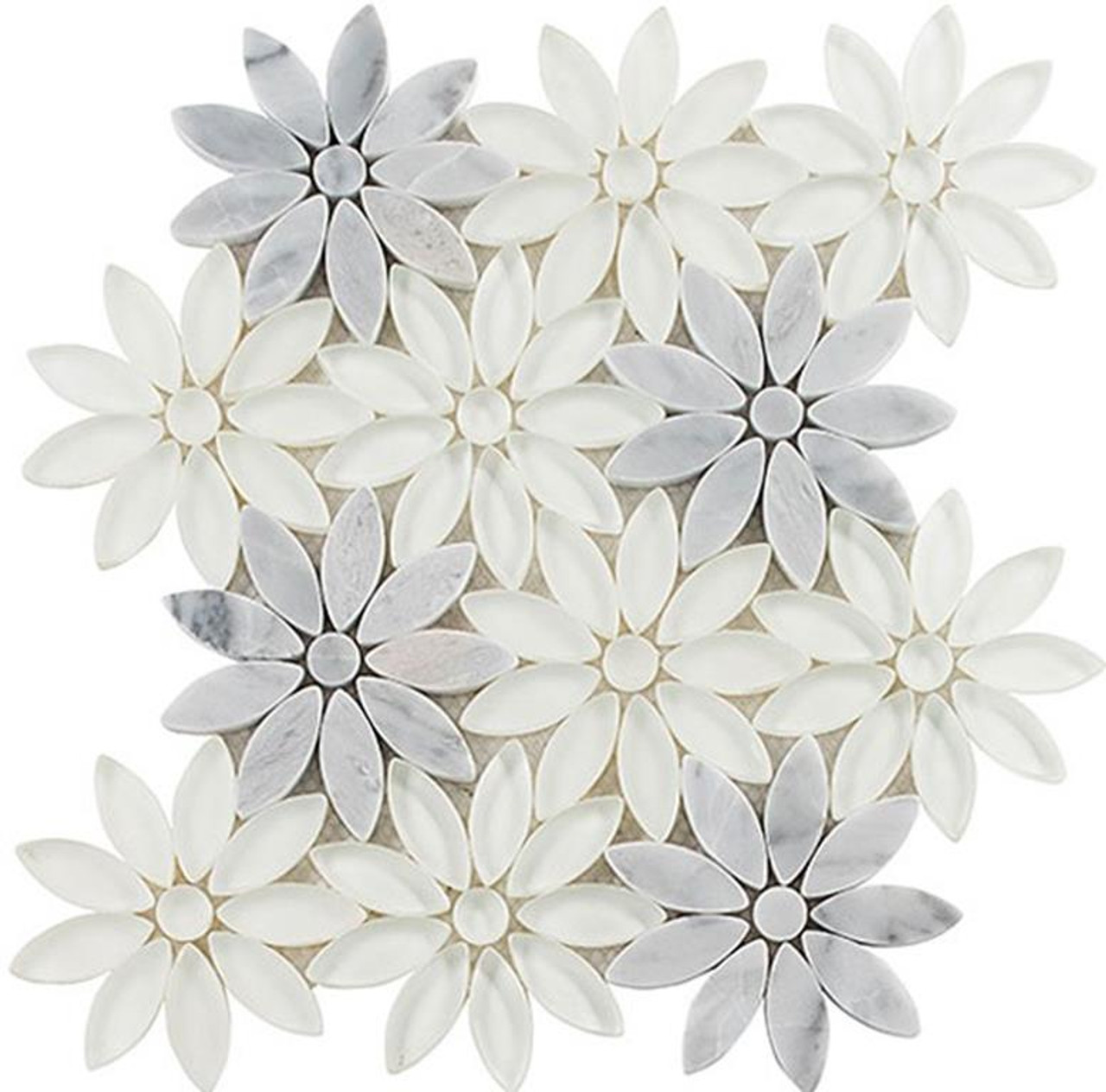 BQT675 Bouquette Daisy Field Mosaic Tile - Carpetmart.com - Carpet & Tile  Mart