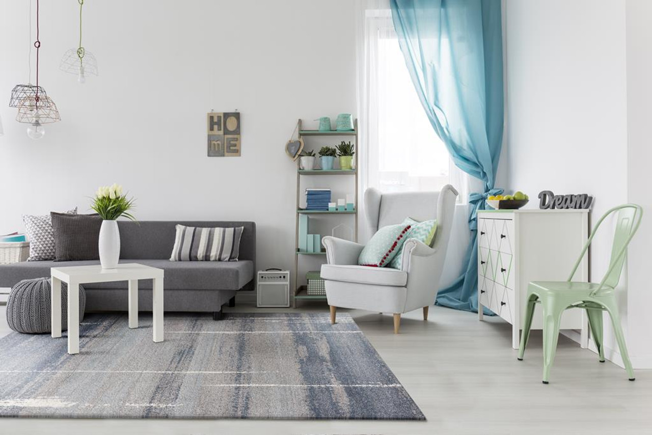 Kas Landscapes 5900 Blue Contempo Area Rug Room Scene