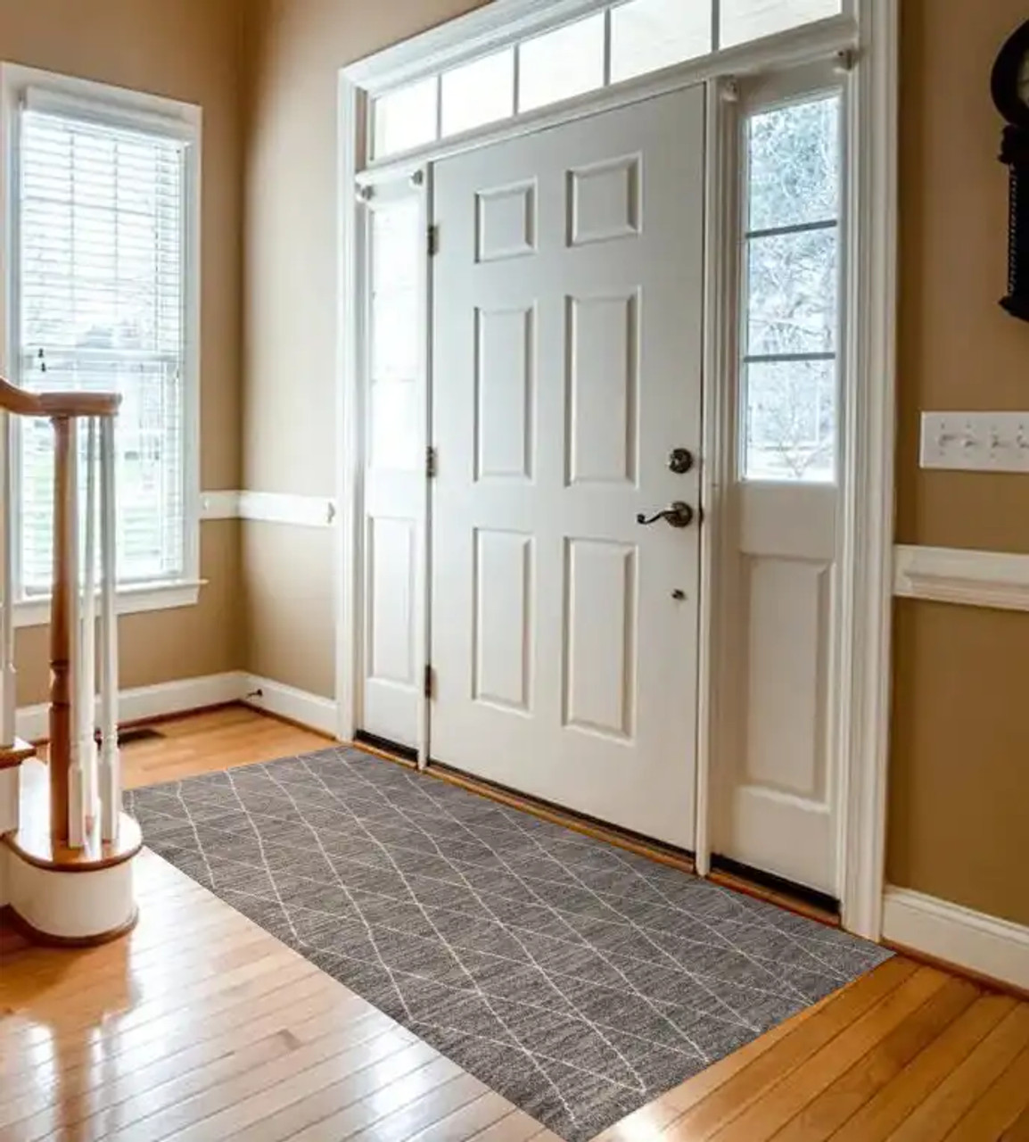 Kas Landscapes 5903 Grey Boho Area Rug Room Scene