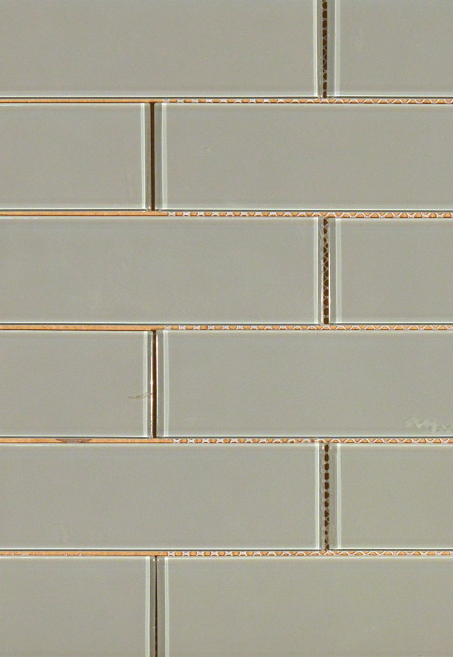 Grey 4MM 2" X 6" Glass Tile