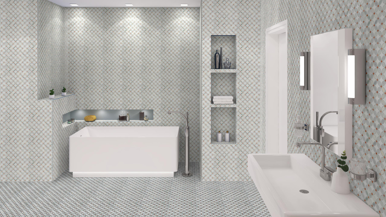 FS72 Flower Mosaic Tile