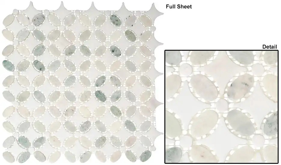 Flower Mosaic Tile - Carpet & Tile Mart