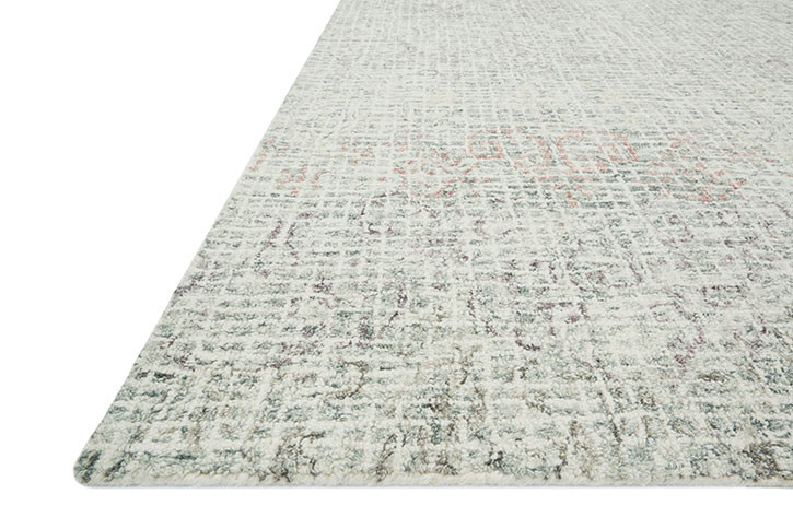 Loloi Tatum TW-04 Grey/Blush Area Rug Angle