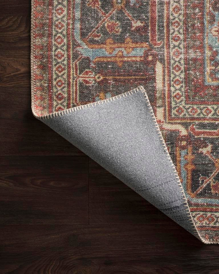 Loloi II Loren LQ-13 Brick Midnight Area Rug Back