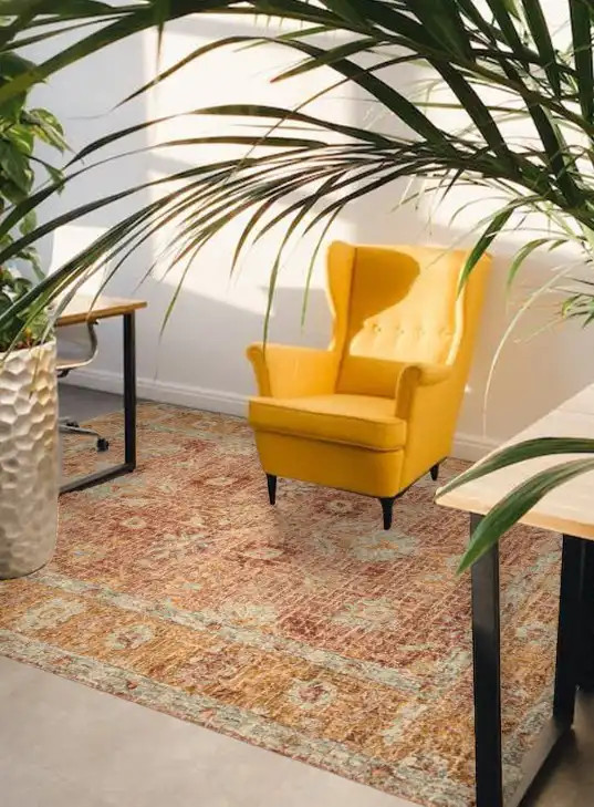 Loloi Julian JI-04 Terracotta/Gold Room Scene