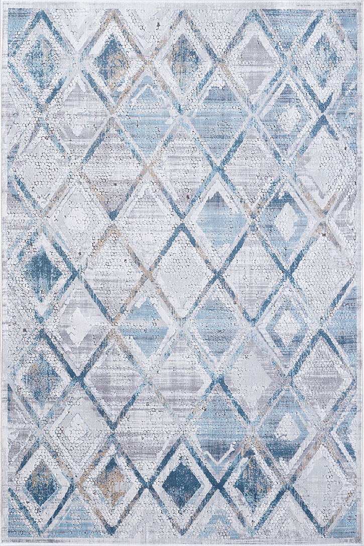 Dynamic Rugs Mosaic 1666-115 Cream/Grey/Blue Area Rug