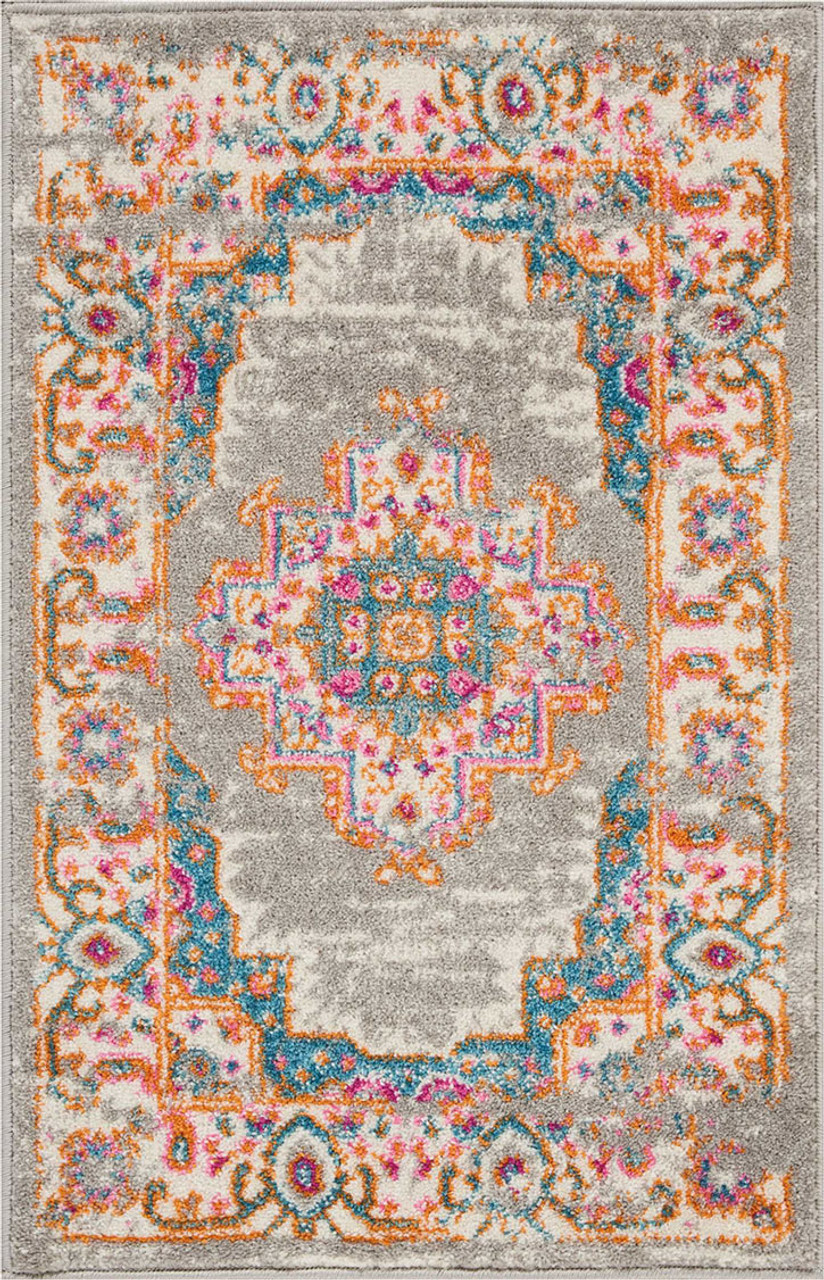 Nourison Passion PSN03 Grey Area Rug