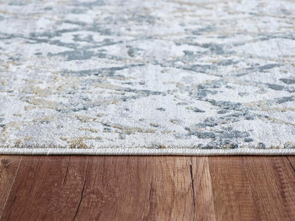 Dynamic Rugs Quartz 27039-115 Light Beige/Blue Area Rug Pile Edge