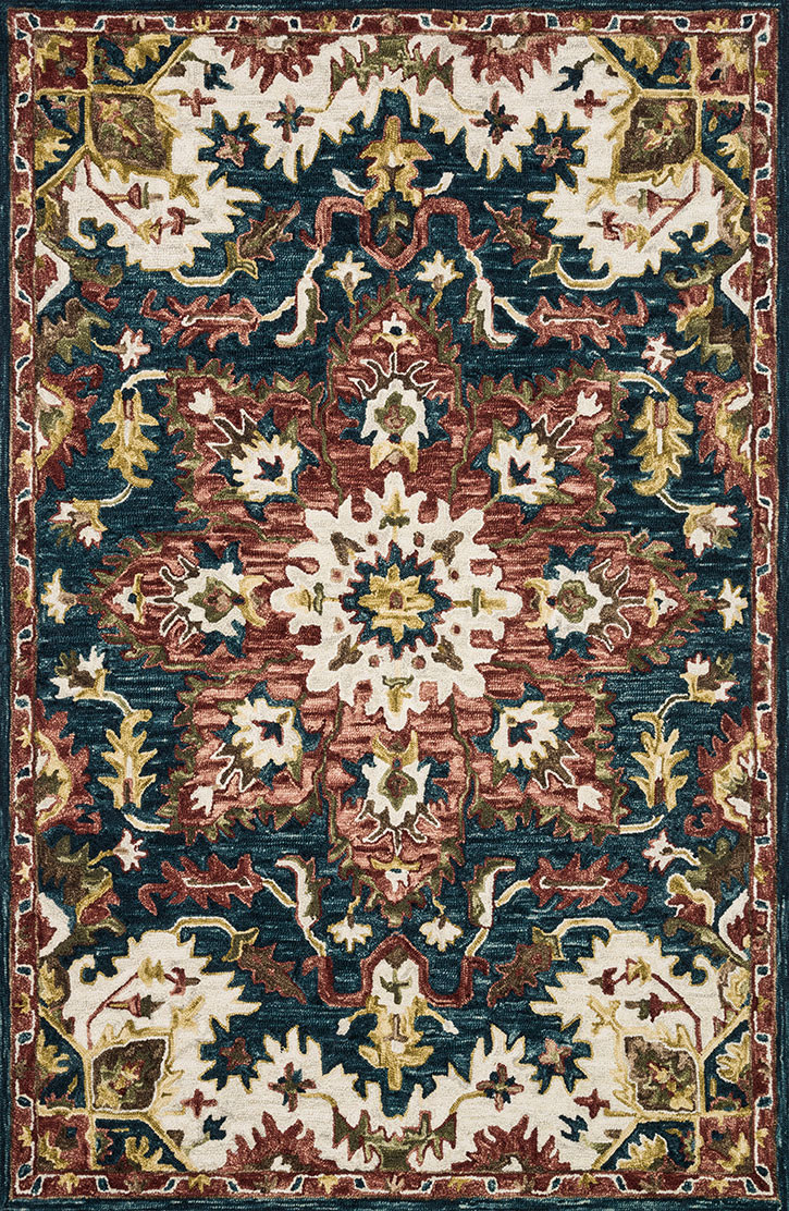 Loloi Victoria VK-13 Teal/Raspberry Area Rug - Carpet & Tile Mart Loloi Victoria VK-13 Teal/Raspberry Area Rug - Carpet & Tile Mart
