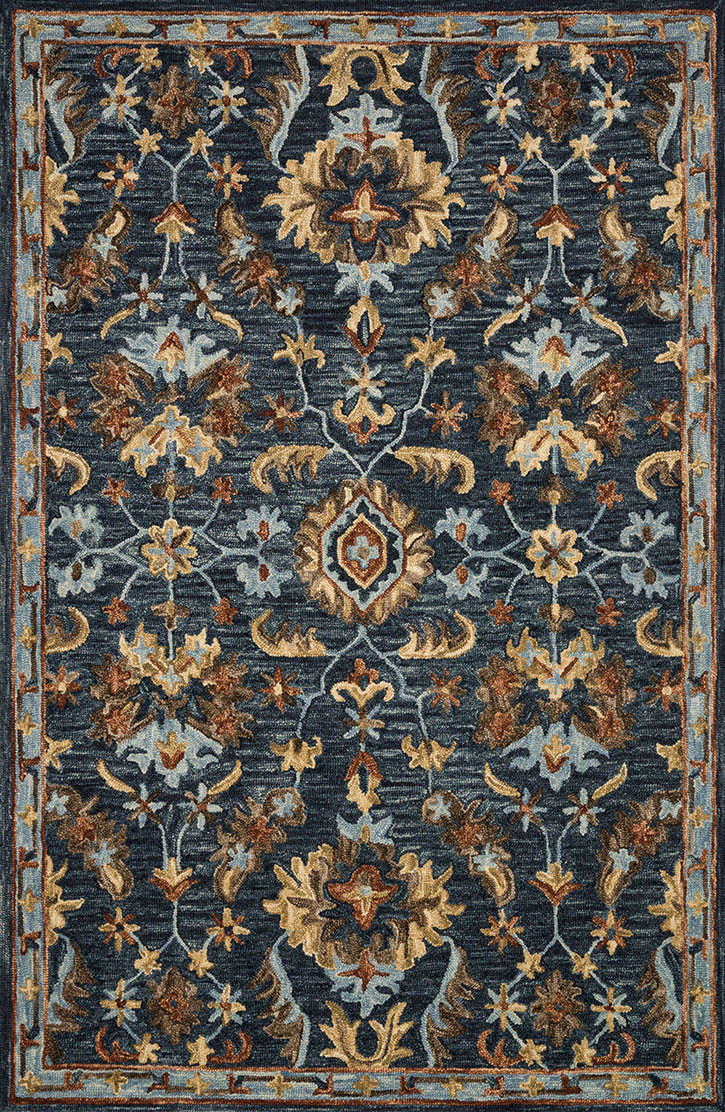 Loloi Victoria VK-14 Denim/Multi Area Rug - Carpet & Tile Mart