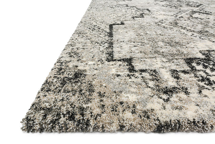Loloi Viera VR-10 Grey/Black Area Rug Angle