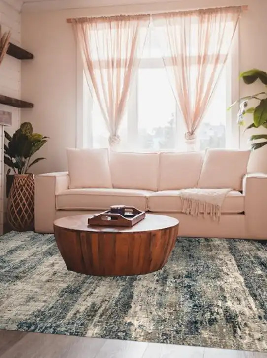 Loloi Cascade CAS-05 Ocean/Grey Area Rug Room Scene