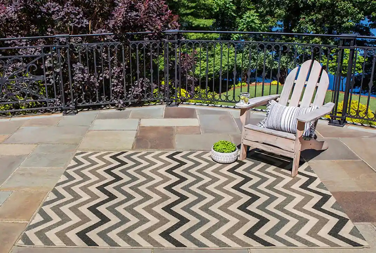 まいちゃん★rathore LINEN-PILE floor RUG Momeni Baja BAJ-9 Chevron Sage Area Rug - Carpetmart.com