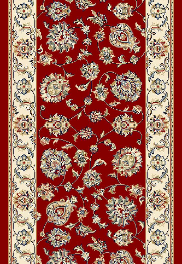 Dynamic Rugs Ancient Garden 57365-1464 Red Ivory 2'2" Wide Hall and Stair Runner