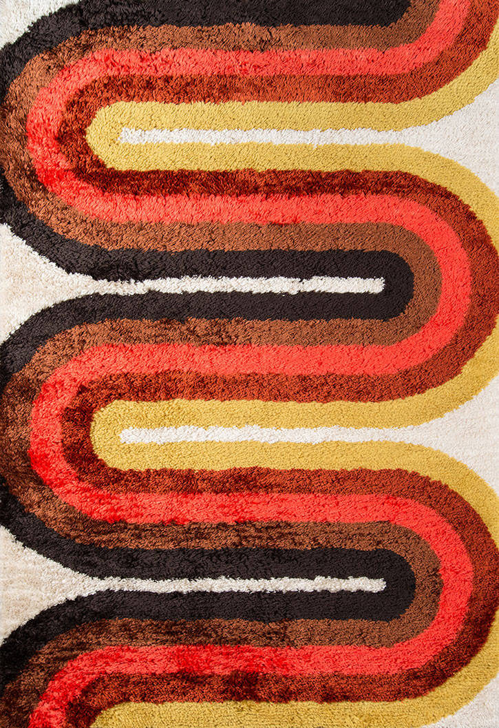 Novogratz by Momeni Retro RET-2 Retro Wave Red Area Rug