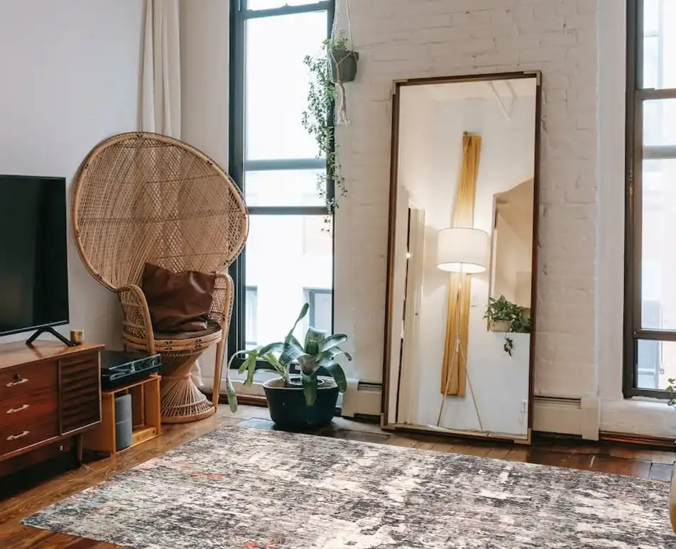 Loloi Medusa MED-01 Ivory/Granite Area Rug - Carpet & Tile Mart