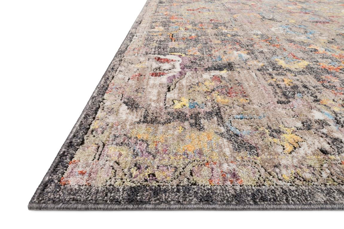 Loloi Medusa MED-06 Charcoal/Fiesta Area Rug Angle