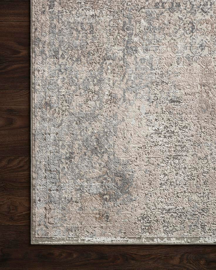 Loloi Sienne SIE-01 Ivory/Pebble Area Rug Corner