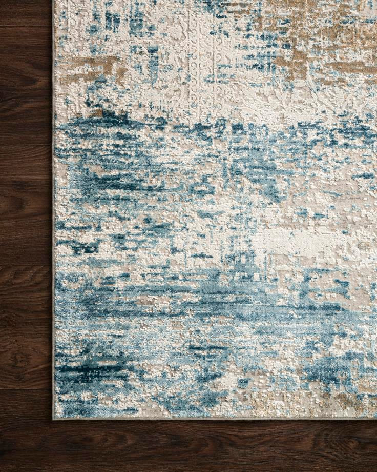 Loloi Sienne SIE-05 Ivory/Azure Area Rug Corner