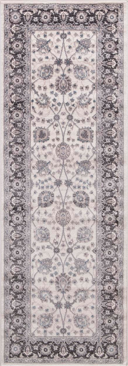 Concord Global Trading Lara 4531 Vase Ivory/Gray Runner Area Rug