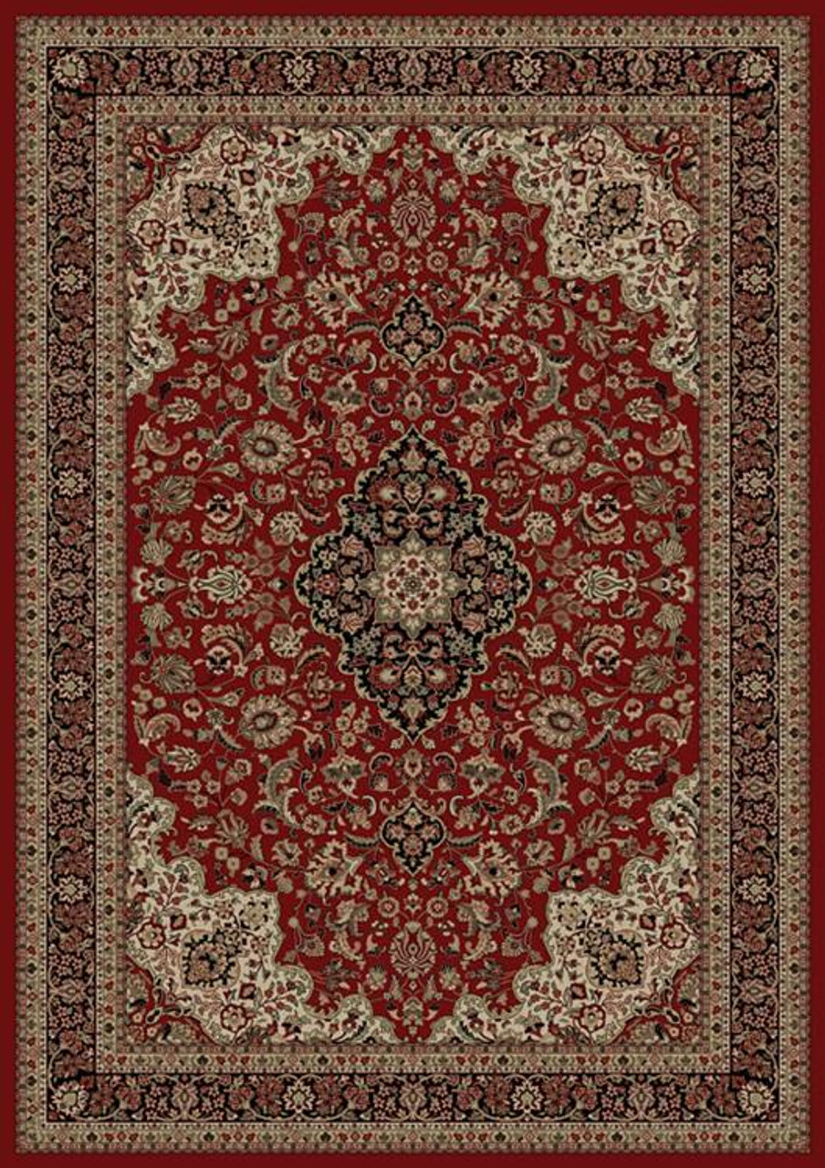 Concord Global Trading Persian Classics 2080 Medallion Kashan Red Area Rug