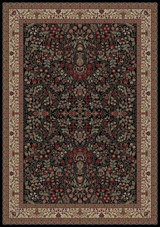 Concord Global Trading Persian Classics 2093 Sarouk Black Area Rug