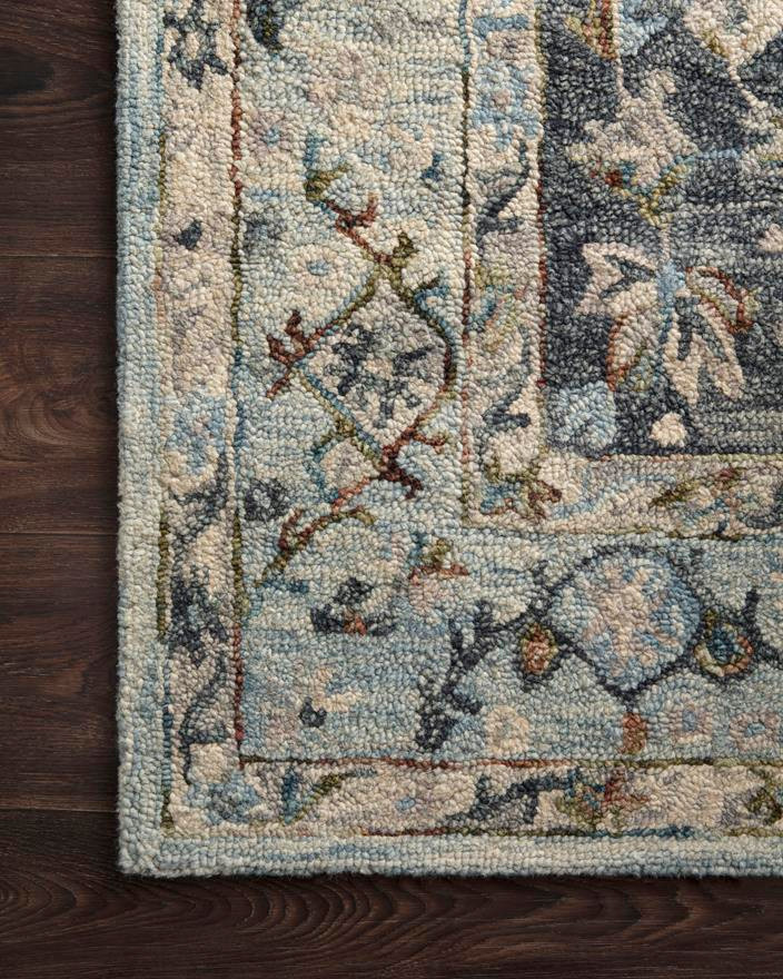 Loloi II Beatty BEA-01 Lt. Blue/Blue Area Rug Corner