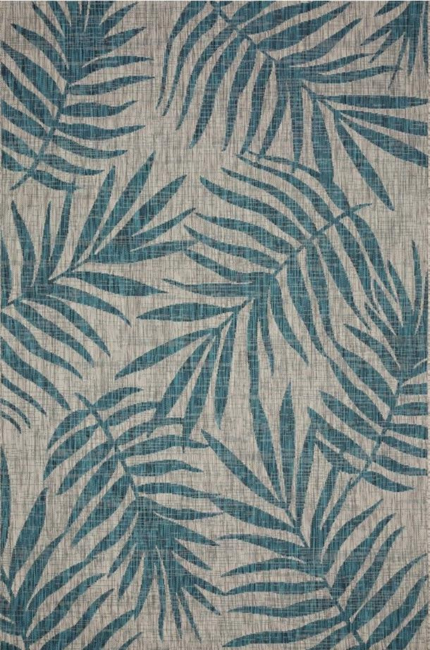 Loloi Isle IE-10 Grey/Aqua Area Rug