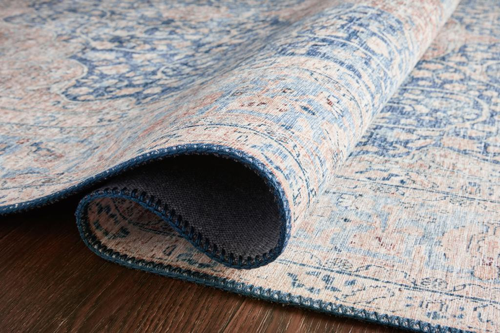 Loloi II Layla LAY-07 Blue/Tangerine Area Rug Pile