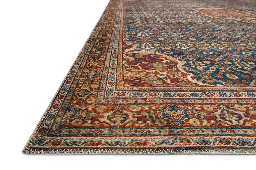 Loloi II Layla LAY-09 Cobalt Blue/Spice Area Rug - Carpetmart.com