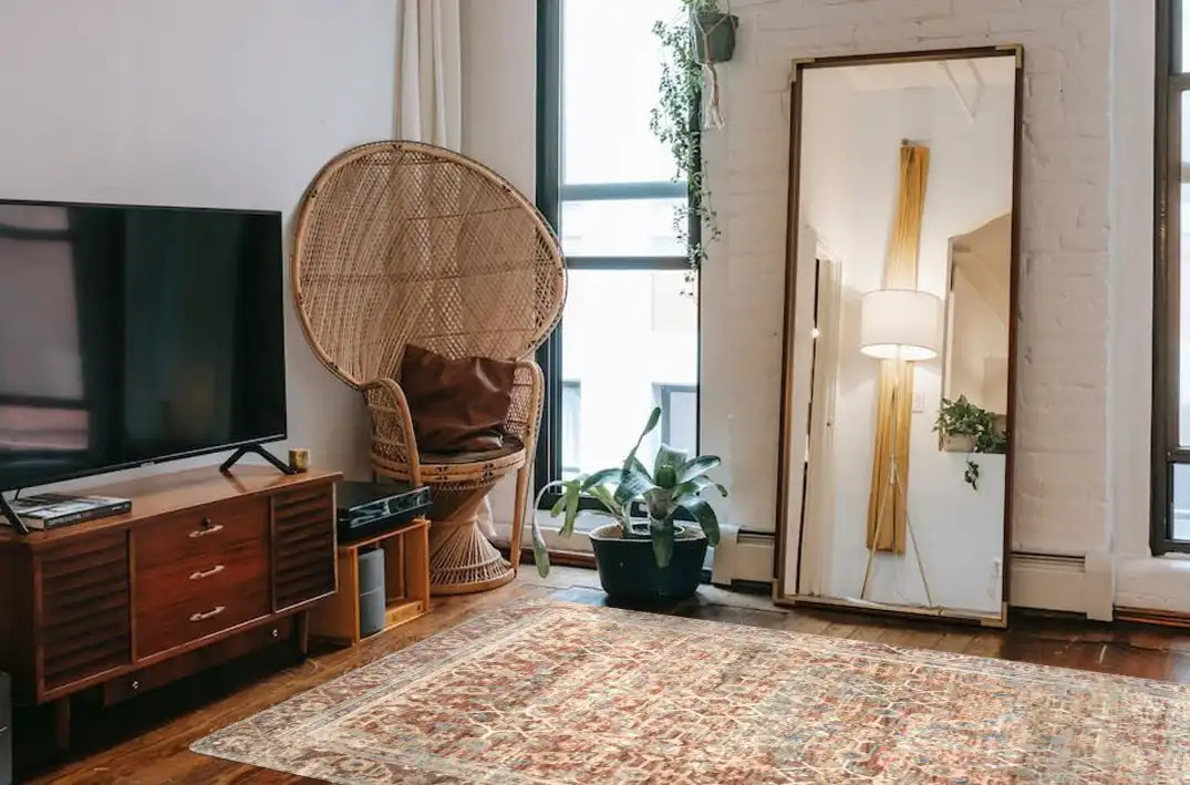 Loloi Revere REV-07 Terracotta/Multi Area Rug Room Scene