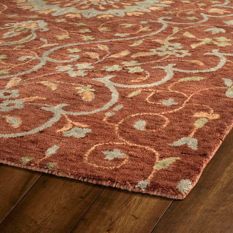 Kaleen Chancellor CHA01-06 Brick Area Rug Corner