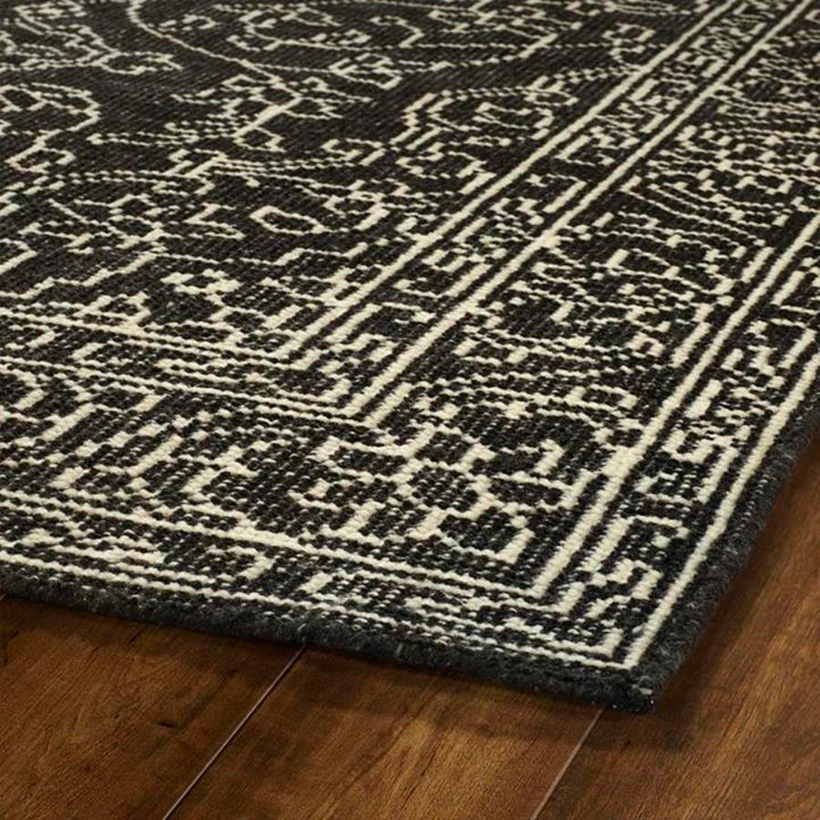 Kaleen Herrera HRA07-38 Charcoal Area Rug Corner