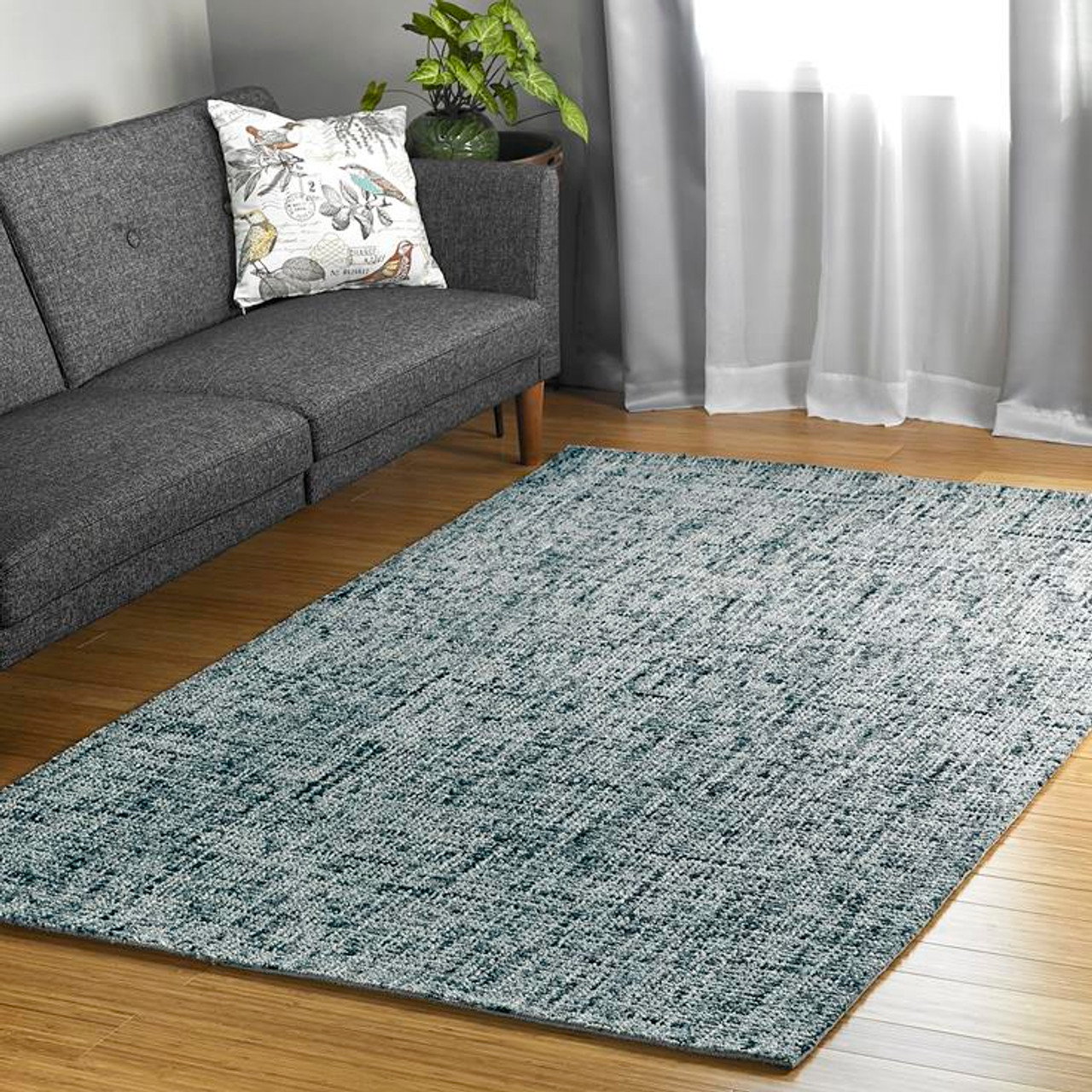 Kaleen Lucero LCO01-68 Graphite Area Rug Room Scene