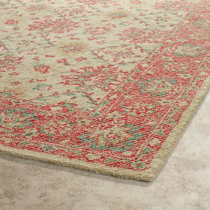 Kaleen Weathered WTR06-36 Watermelon Area Rug Corner