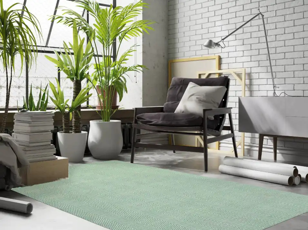 Kaleen Ziggy ZIG01-79 Lt. Blue Area Rug Room Scene