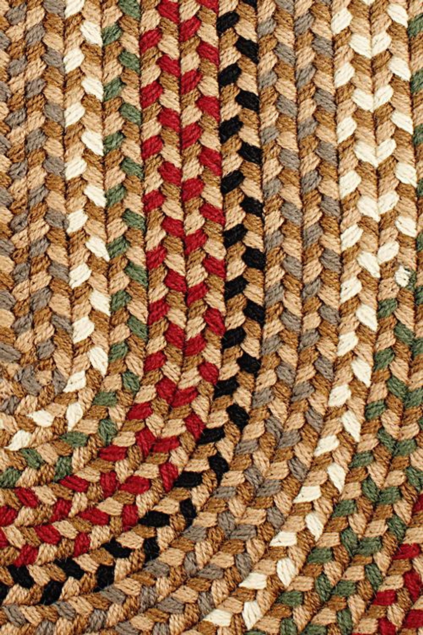 Rhody Brown Fudge Braided Area Rug