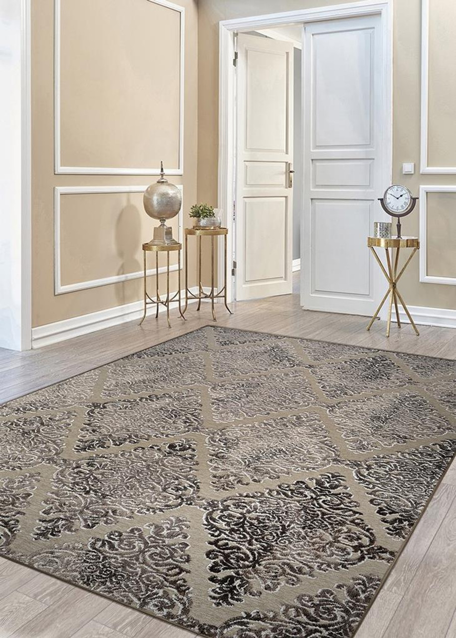 Couristan Cire 3894/6259 Victoria Mansion Saddle Area Rug