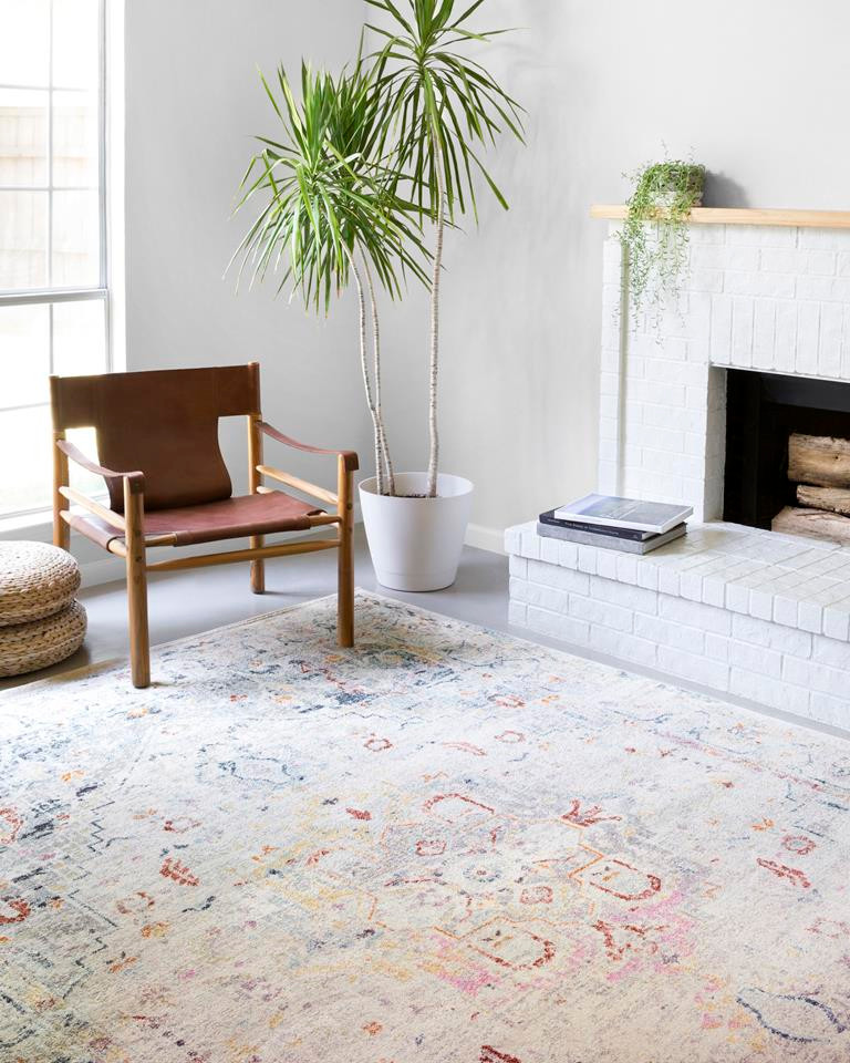 Loloi Clara CLA-04 Lt. Grey/Multi Area Rug Room Scene