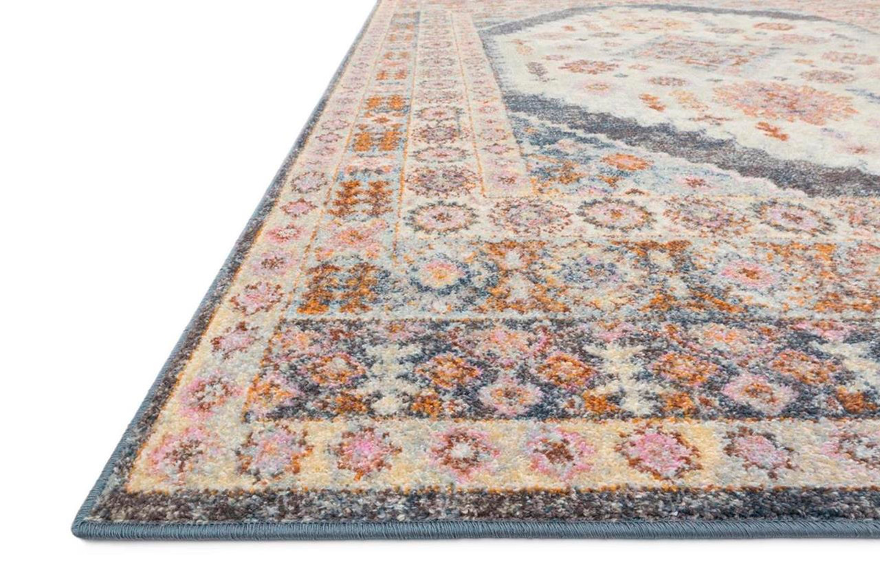 Loloi Clara CLA-07 Pebble/Fiesta Area Rug Angle